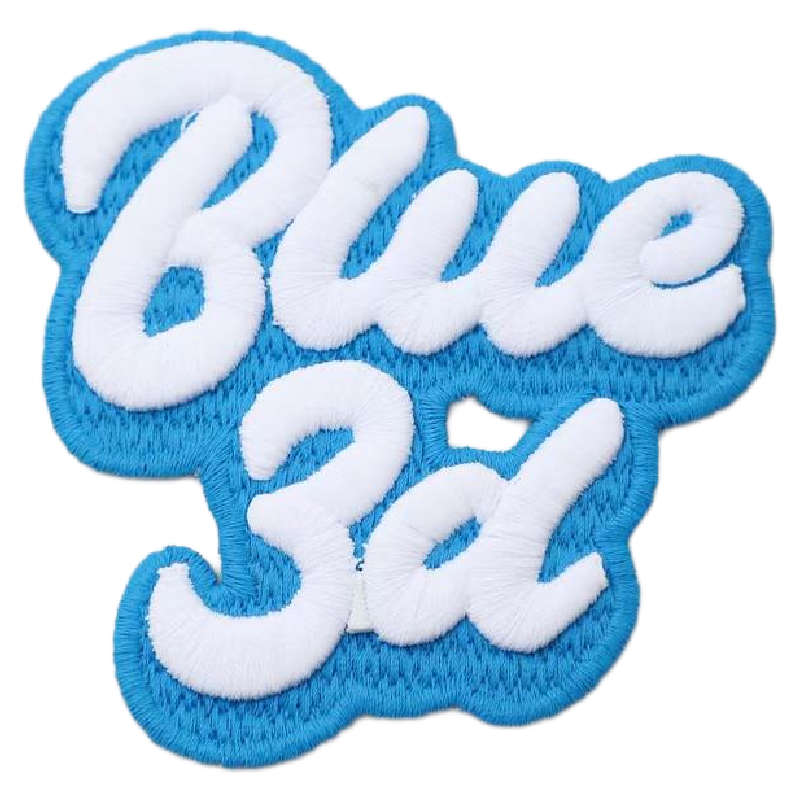 3D puff embroidery patches with raised logo design by SG Patches