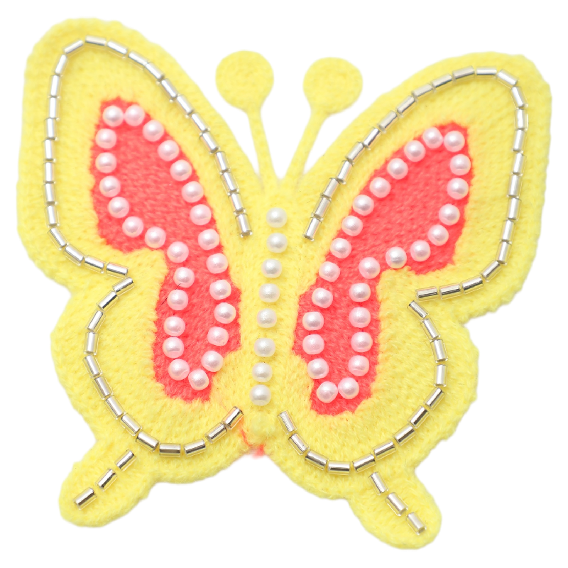 Custom beaded embroidery patches manufactured by SG Patches