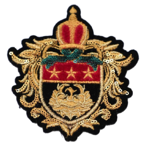 Custom beaded embroidery patches manufactured by SG Patches