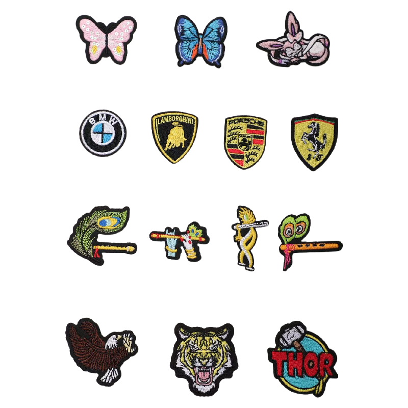Custom flat embroidery patches manufactured by SG Patches