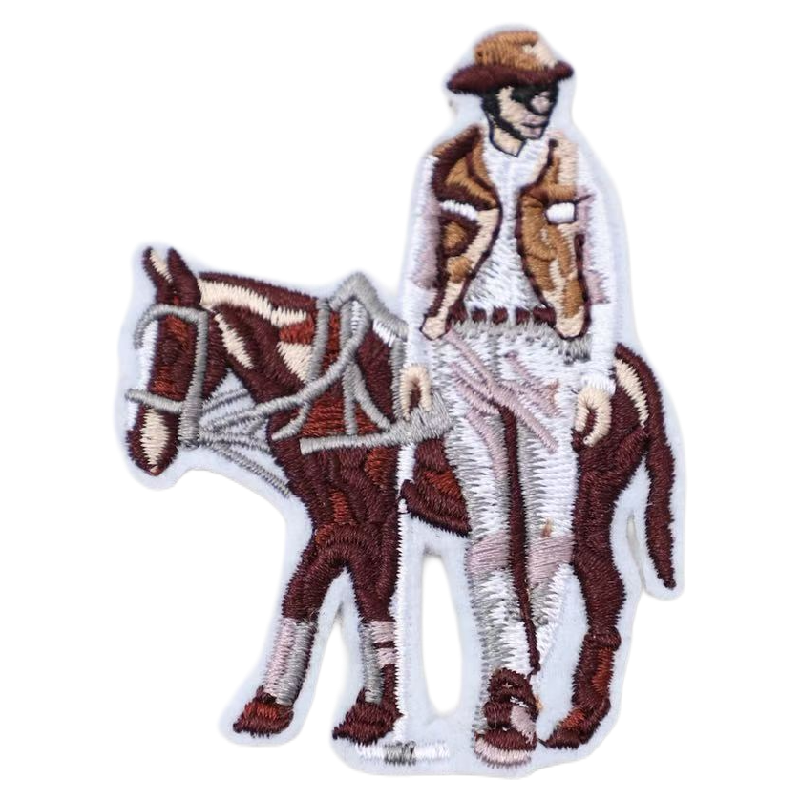 Custom flat embroidery patches manufactured by SG Patches