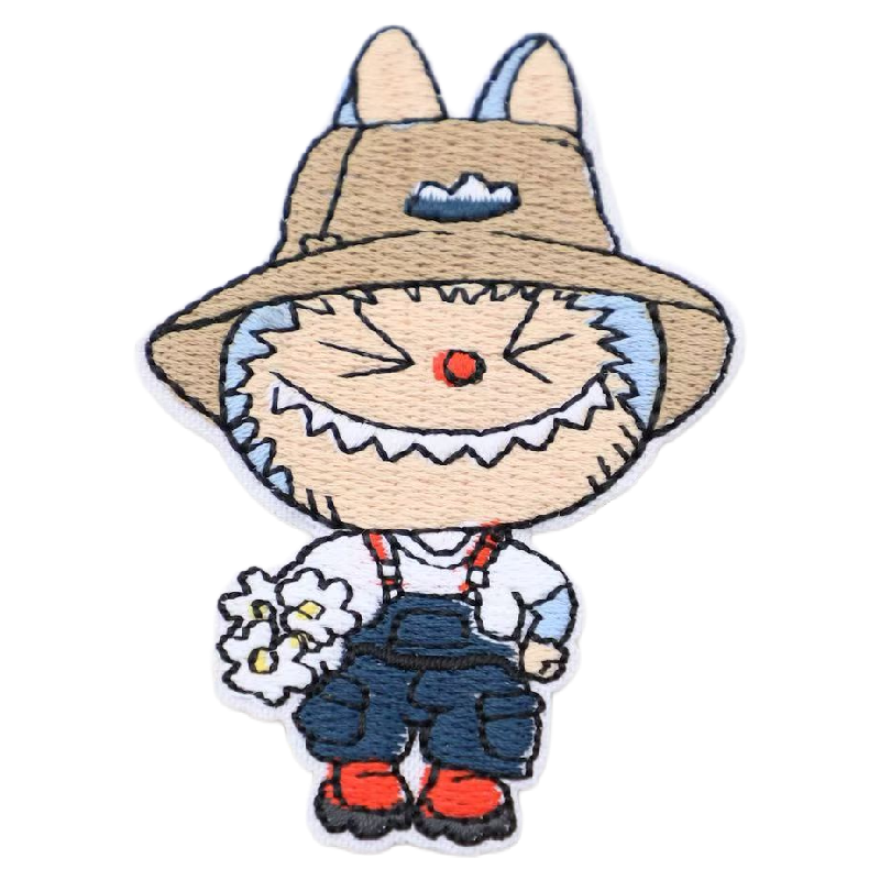 Custom flat embroidery patches manufactured by SG Patches