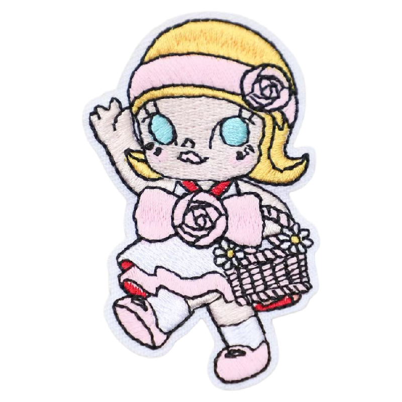 Custom flat embroidery patches manufactured by SG Patches