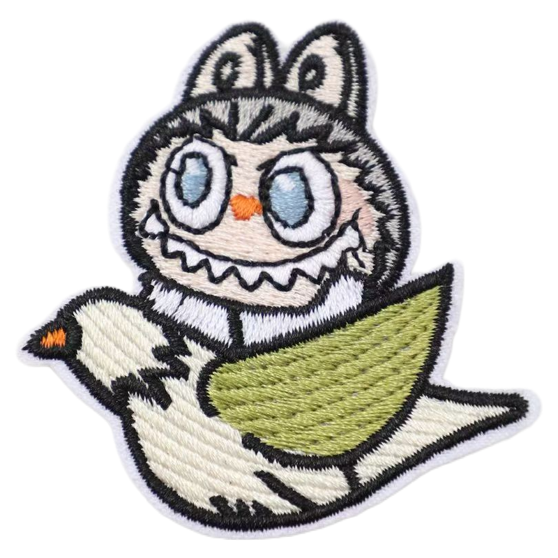 Custom flat embroidery patches manufactured by SG Patches