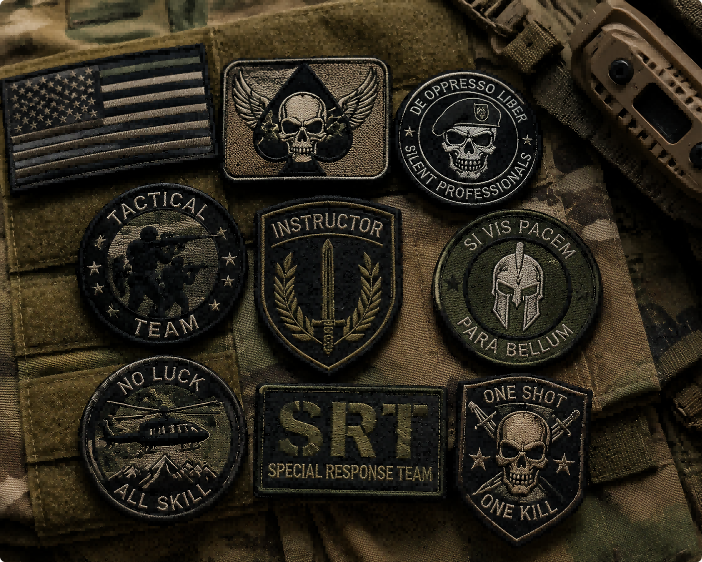 Custom military and tactical embroidered patches manufactured by SG Patches